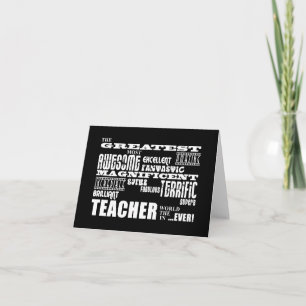 Coole Lehrer der Neuen Welt: Beste Lehrer Dankeskarte