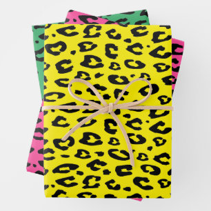 Coole leopard bedruckte Weihnachtswrapping Paper S Geschenkpapier Set