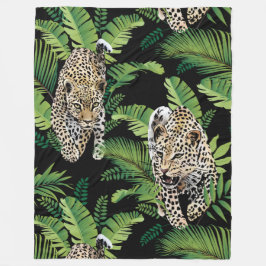 Coole Leoparden Mustervlies Fleecedecke