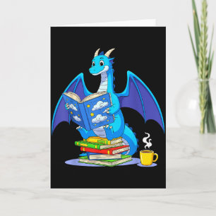 Coole Lesebücher Drachen Buchliebhaber Bücherwurm  Karte