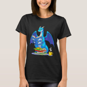 Coole Lesebücher Drachen Buchliebhaber Bücherwurm T-Shirt