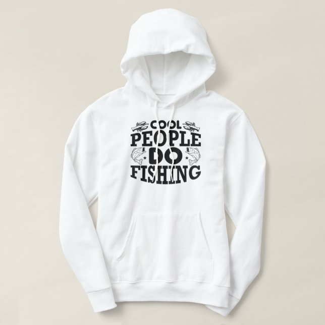 Coole Leute fischen Hoodie (Design vorne)