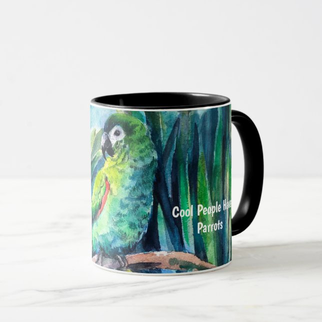 Coole Leute haben Papageien Tasse (VorderseiteRechts)