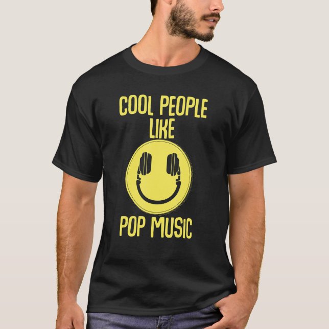 Coole Leute mögen Pop Music Dj Deejay Party Bass R T-Shirt (Vorderseite)