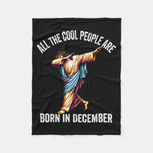 Coole Leute Werden Im Dezember Christlich Weihnach Fleecedecke