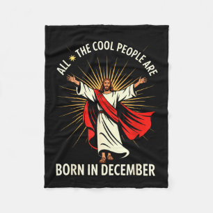 Coole Leute Werden Im Dezember Christlich Weihnach Fleecedecke