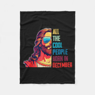 Coole Leute Werden Im Dezember Christlich Weihnach Fleecedecke