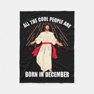 Coole Leute Werden Im Dezember Christlich Weihnach Fleecedecke