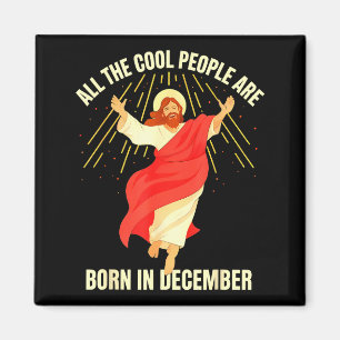 Coole Leute Werden Im Dezember Christlich Weihnach Magnet
