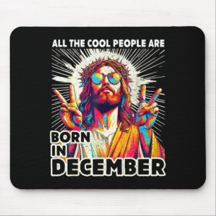 Coole Leute Werden Im Dezember Christlich Weihnach Mousepad