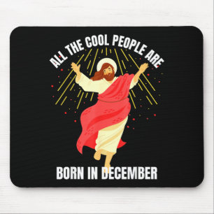 Coole Leute Werden Im Dezember Christlich Weihnach Mousepad