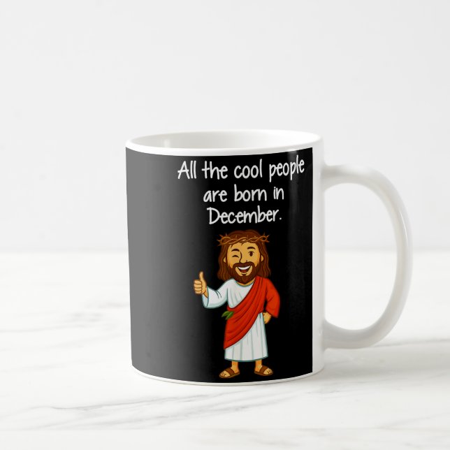 Coole Leute Werden Im Dezember Christlich Xmas Bi  Kaffeetasse (Rechts)