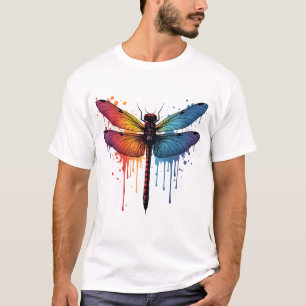 Coole Libelle auf farbenfroh bemalter Libelle T-Shirt