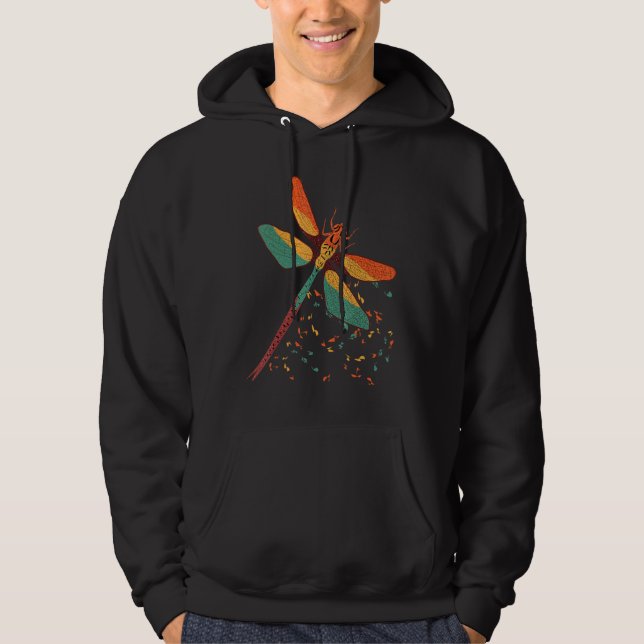 Coole Libelle für Männer Insektendrossel Hoodie (Vorderseite)