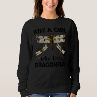 Coole Libelle für weibliche Mädchen Sweatshirt
