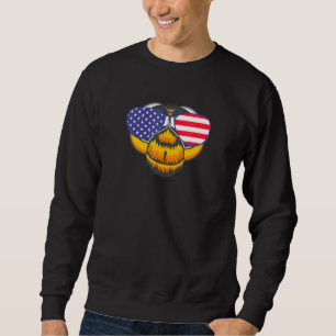 Coole Libelle mit der Flagge der USA Sonnenbrille  Sweatshirt