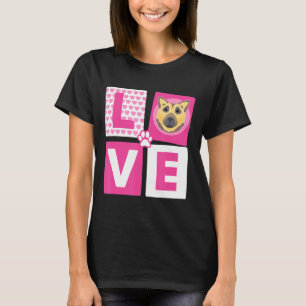 Coole Liebe Deutscher Hirte für Hunde T-Shirt