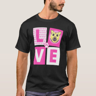 Coole Liebe Deutscher Hirte für Hunde T-Shirt