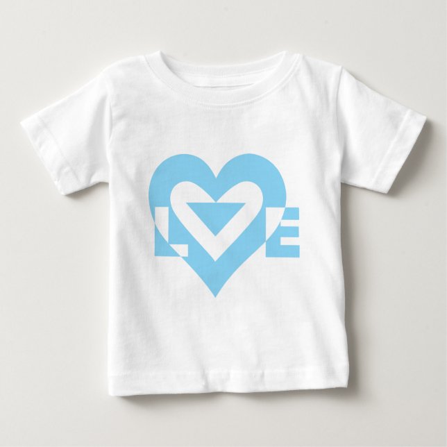 Coole Liebe Grafik, blau Baby T-shirt (Vorderseite)
