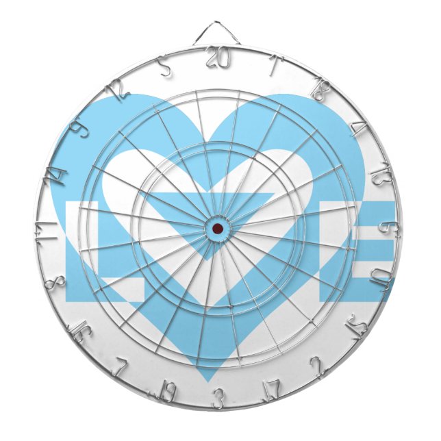 Coole Liebe Grafik, blau Dartscheibe (vorne)