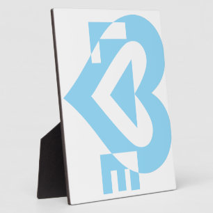 Coole Liebe Grafik, blau Fotoplatte