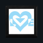 Coole Liebe Grafik, blau Geschenkbox<br><div class="desc">Ein grafisches Logo-Design,  maßgeschneidert. LIEBE in blau.</div>