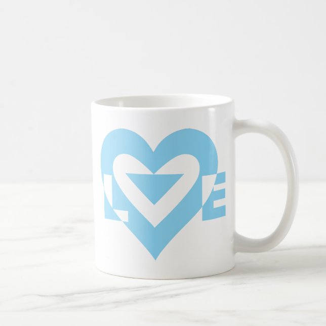 Coole Liebe Grafik, blau Kaffeetasse (Rechts)