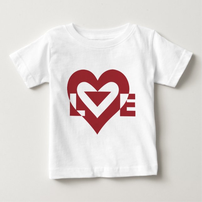 Coole Liebe Grafik, Burgandy Baby T-shirt (Vorderseite)
