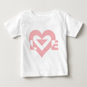 Coole Liebe Grafik, rosa Baby T-shirt