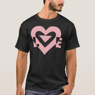 Coole Liebe Grafik, rosa T-Shirt