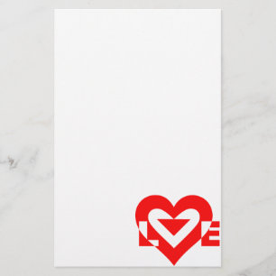 Coole Liebe Grafik, rot Briefpapier
