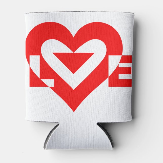 Coole Liebe Grafik, rot Dosenkühler (Vorderseite)