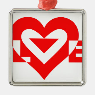 Coole Liebe Grafik, rot Ornament Aus Metall
