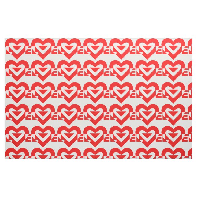 Coole Liebe Grafik, rot Stoff (Fat Quarter (45,7 x 55,9 cm))