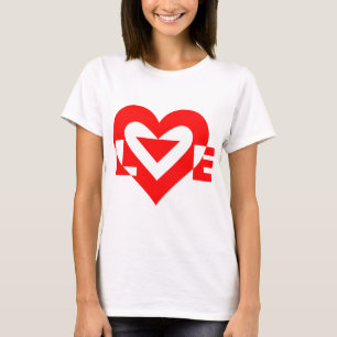 Coole Liebe Grafik, rot T-Shirt