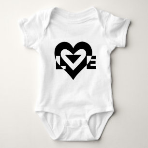 Coole Liebe Grafik, schwarz Baby Strampler