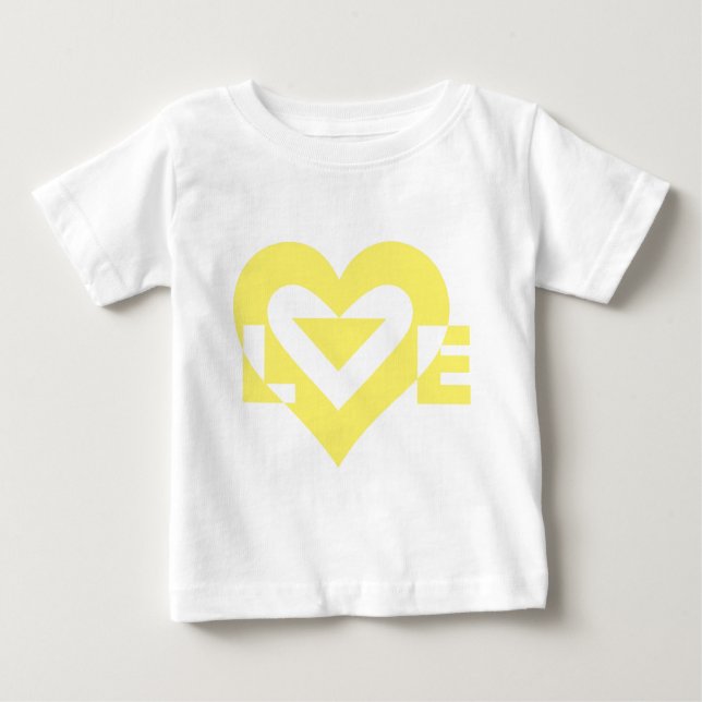 Coole Liebe Graphic, gelb Baby T-shirt (Vorderseite)