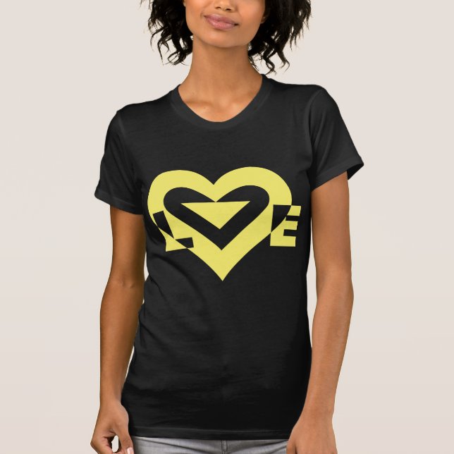 Coole Liebe Graphic, gelb T-Shirt (Vorderseite)