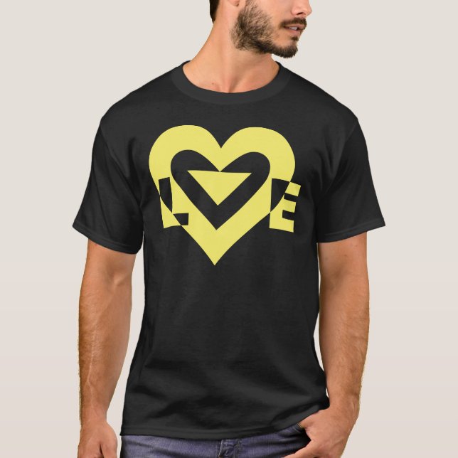 Coole Liebe Graphic, gelb T-Shirt (Vorderseite)