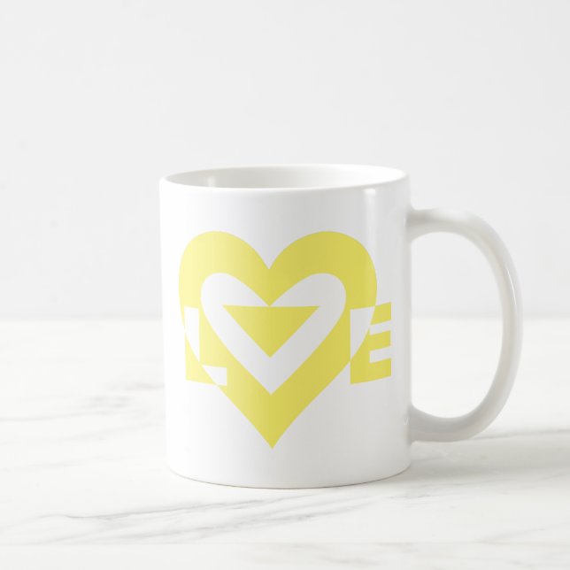 Coole Liebe Graphic, gelb Tasse (Rechts)