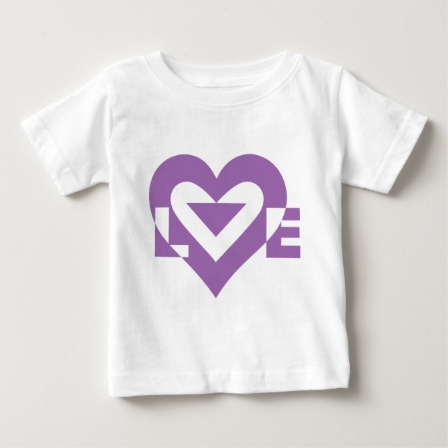 Coole Liebe Graphic, Lila Baby T-shirt (Vorderseite)