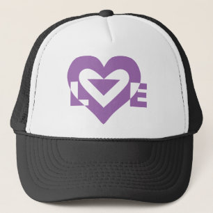 Coole Liebe Graphic, Lila Truckerkappe