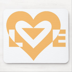 Coole Liebe Graphic, Orange Mousepad