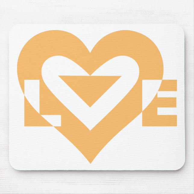 Coole Liebe Graphic, Orange Mousepad (Vorne)