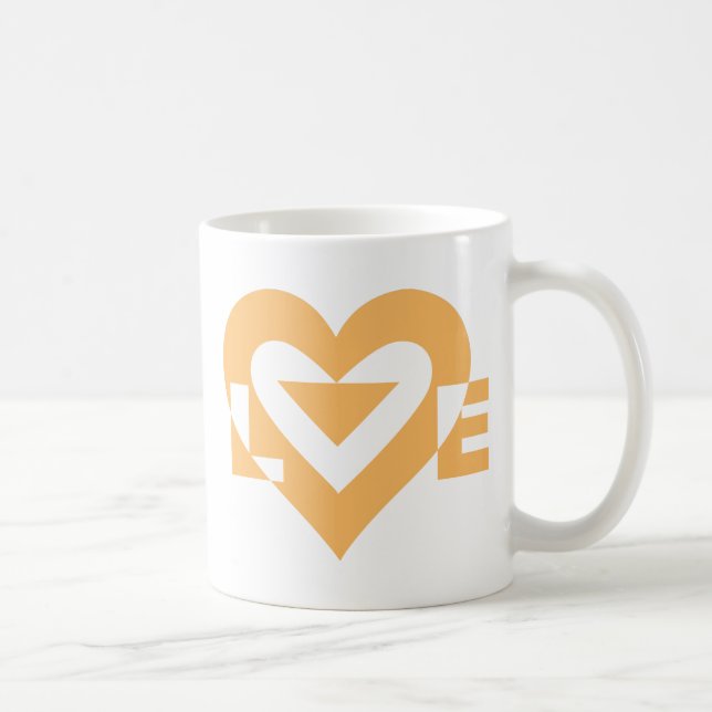 Coole Liebe Graphic, Orange Tasse (Rechts)