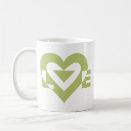 Coole Liebe Graphic, Sage Green Kaffeetasse
