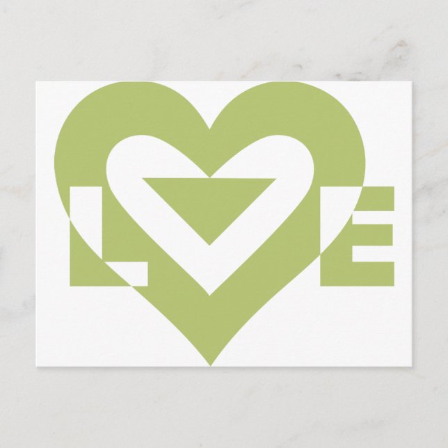 Coole Liebe Graphic, Sage Green Postkarte (Vorderseite)