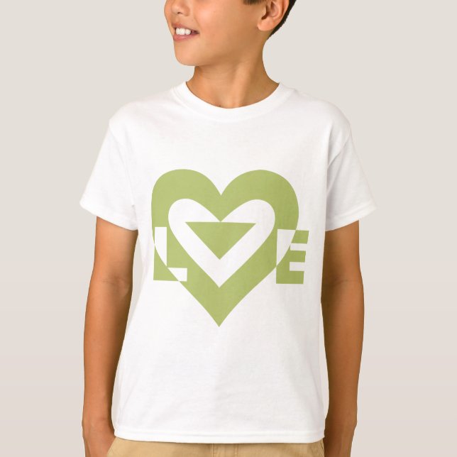 Coole Liebe Graphic, Sage Green T-Shirt (Vorderseite)