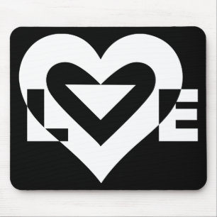 Coole Liebe Graphic, White Mousepad