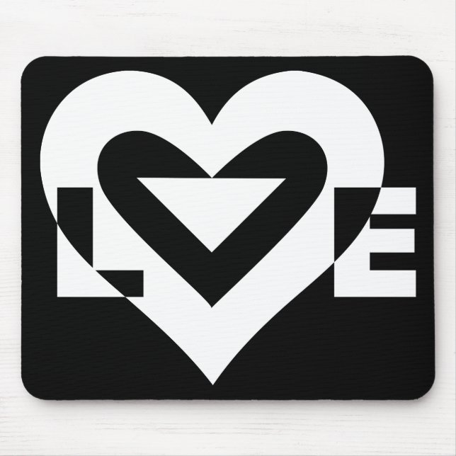 Coole Liebe Graphic, White Mousepad (Vorne)